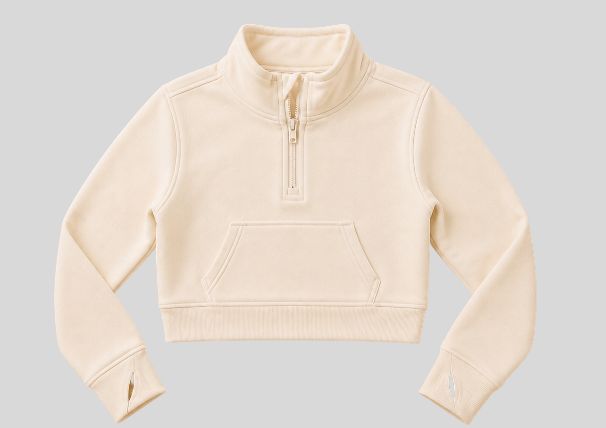 Sudadera deportiva color crema — foto 2